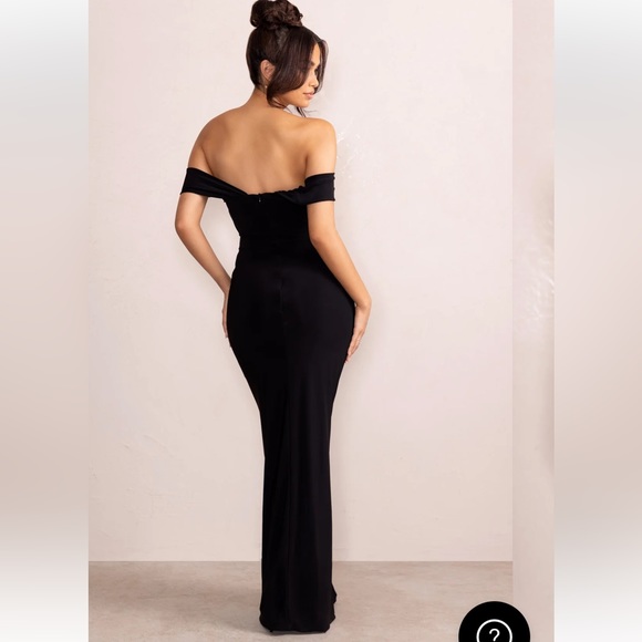 Club L London ARIELLA Bottle Green One Shoulder Twist Front Maxi Dress - Picture 4 of 7